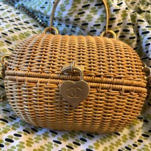Chanel wicker love locket purse authentic
